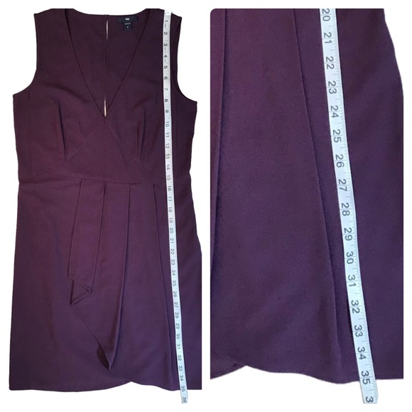 GAP - Cascading Sleeveless Sheath Dress in Plum - Size 6 EUC - Picture 12 of 14